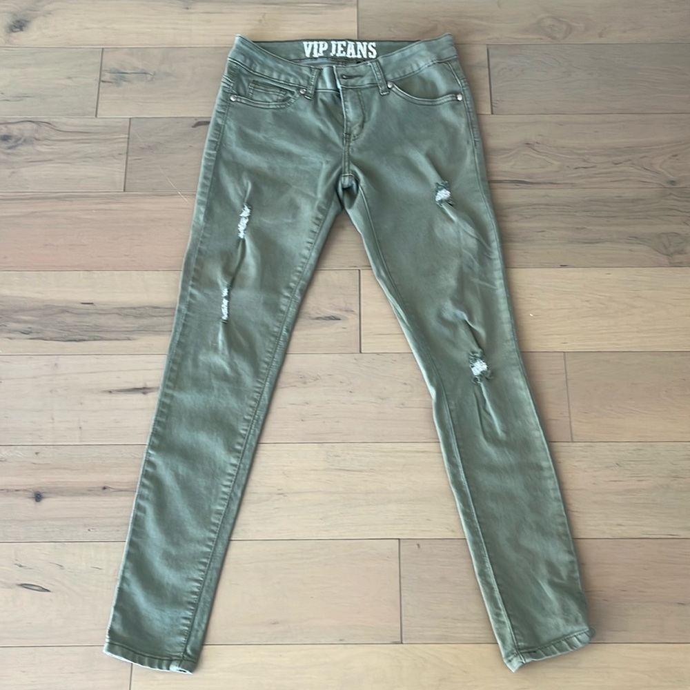 VIP Jeans! Skinny Army Green! Size 5/6